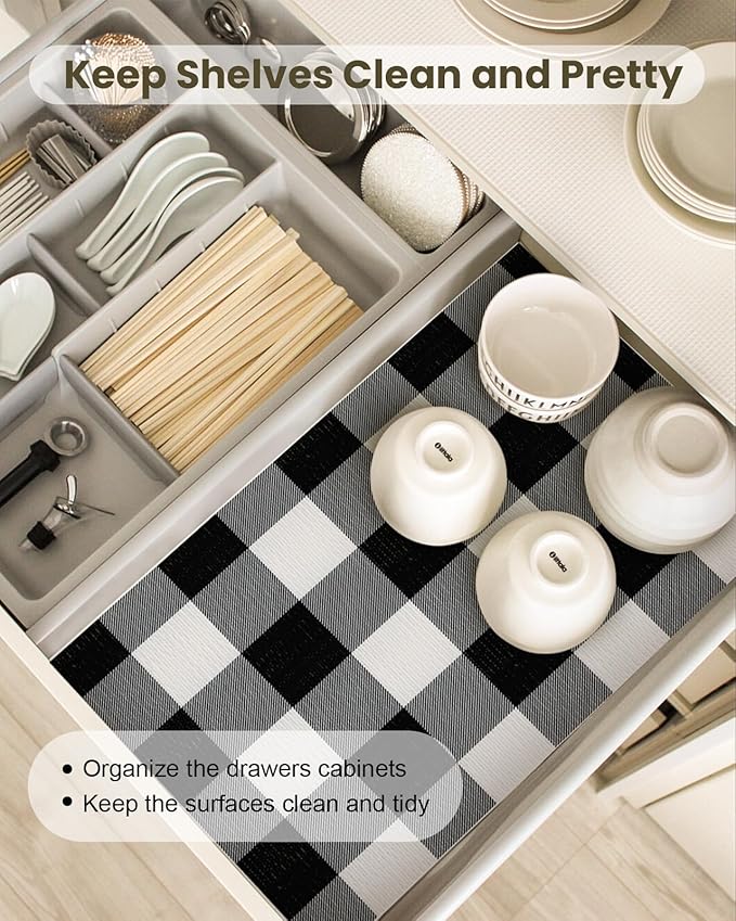 Shelf Drawer Liner for Kitchen Cabinets Non-Adhesive, 23.6IN x 20FT Non-Slip - Image 2