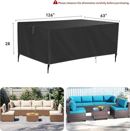 TUOKING Outdoor Furniture Covers Heavy-Duty 420D Waterproof Cover, All-Weather - Image 2