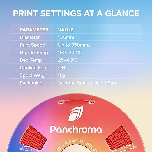 Panchroma PLA Lime Green 3D Printer Filament, 1kg Spool, High Speed Printing - Image 5