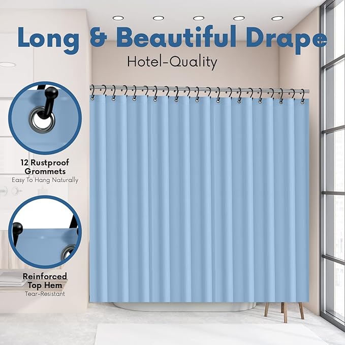Premium Shower Curtain Liner, 6G PEVA Shower Curtain - Image 5
