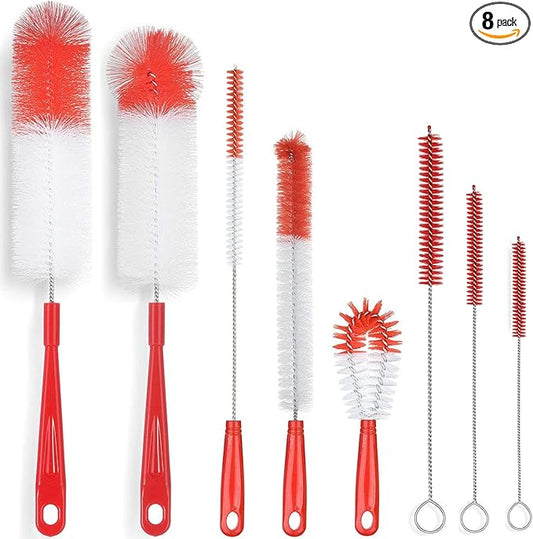 ALINK 8-Pack Red Bottle Brush Cleaner Set by ALINK
