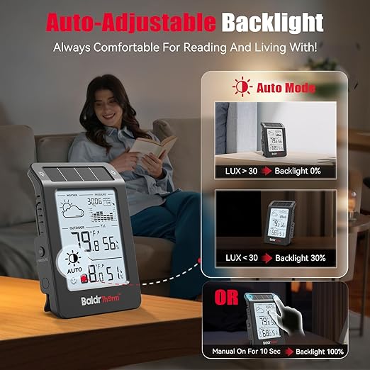 BaldrTherm Wireless Weather Station, Dual-Zone Indoor & Outdoor/Childroom Temp - Image 3