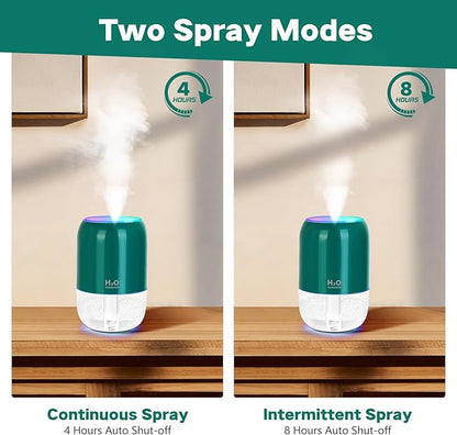 Mini Humidifiers for Bedroom, 200ml Cool Mist Humidifiers for Home Nursery - Image 7