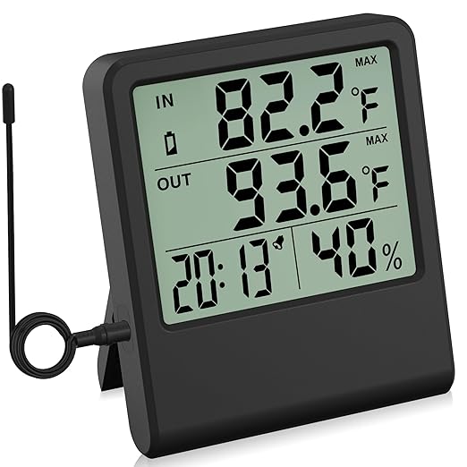 4-in-1 Thermometer Hygrometer by KJMOPRO