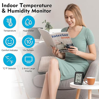 Digital Hygrometer Indoor Thermometer Humidity Meter Room Thermometer - Image 2