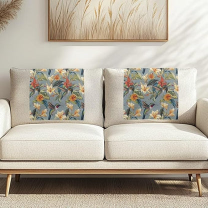 Hummingbird Armrest Cover Non-Slip Headrest Protector Stain Resistant Fabric - Image 3