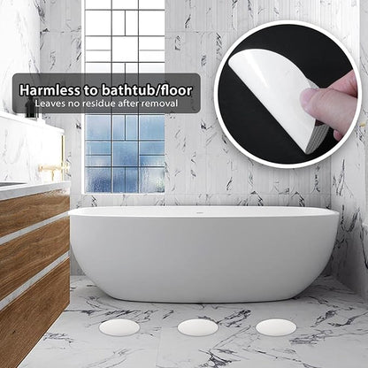 24 PCS Bathtub Non Slip Stickers White Adhesive Decals Round Shape Anti Slip - Image 2
