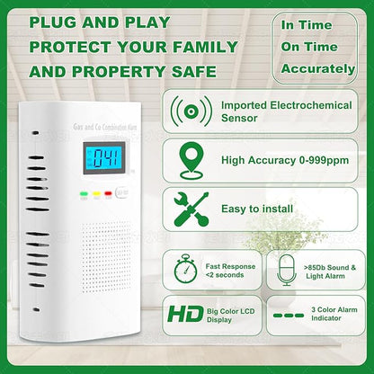 Combination Gas and Carbon Monoxide Detector Plug-in | CO Alarm & Natural Gas - Image 4