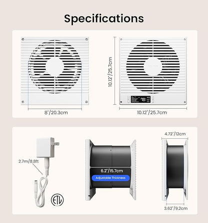 8" Room to Room Ventilation Fan - Image 7