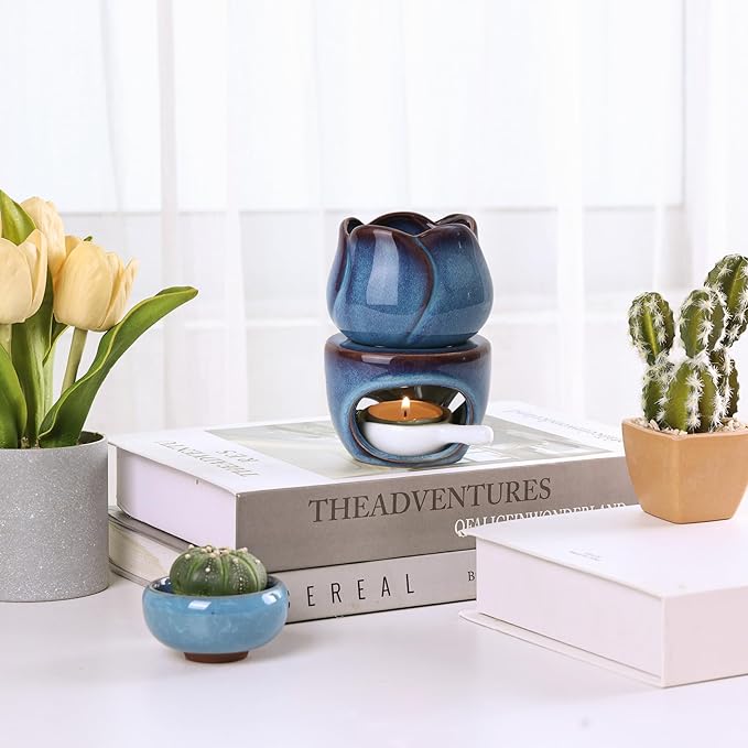 ComSaf Essential Oil Burner for Scented Oil, Ceramic Aromatherapy Aroma Oil - Image 2