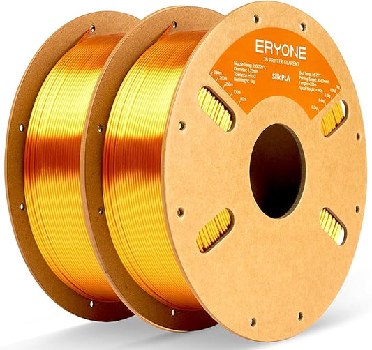 ERYONE Silk PLA Filament for 3D Printer 1.75mm +/- 0.03mm, 2KG Cardboard Spool by ERYONE