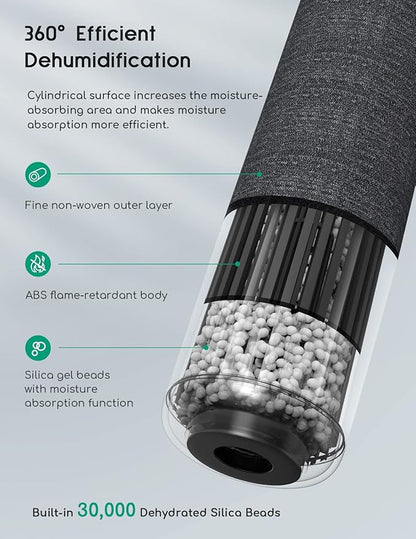 Mini Dehumidifier, Afloia Gun Safe Rechargeable Cordless - Image 3