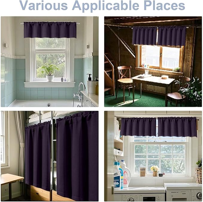 Chyhomenyc Short Kitchen Curtains 30 Inch Length, Small Kitchen Curtain Rod - Image 8