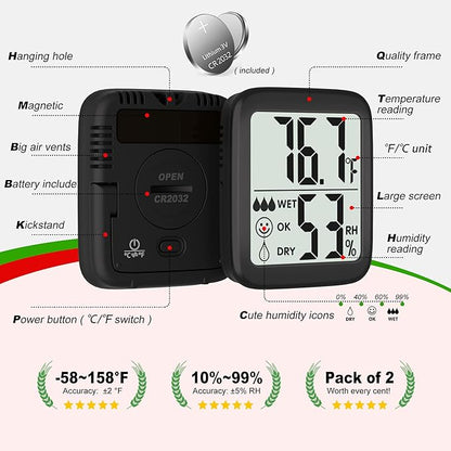 Antonki 2 Pack Room Thermometer - Image 6