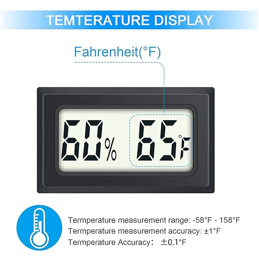 Reptile Thermometer 4-Pack Mini Digital Humidity Temperature Meters Gauge - Image 5