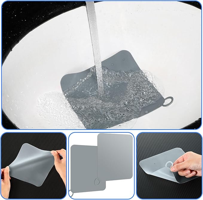 Yinkin 6 Pcs Drain Covers to Keep Bugs Out Silicone Shower Floor Tub Stoppers - Image 4