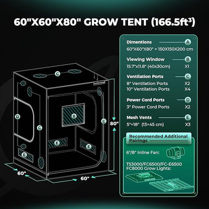 MARS HYDRO 5x5 Advanced Grow Tent, - Image 9