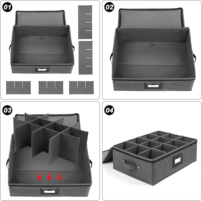 Mug Storage Box with Dividers, China Storage Containers - Image 7