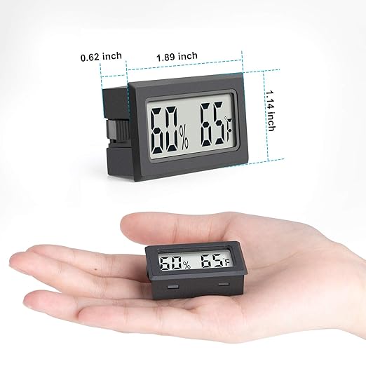 Reptile Thermometer 4-Pack Mini Digital Humidity Temperature Meters Gauge - Image 2