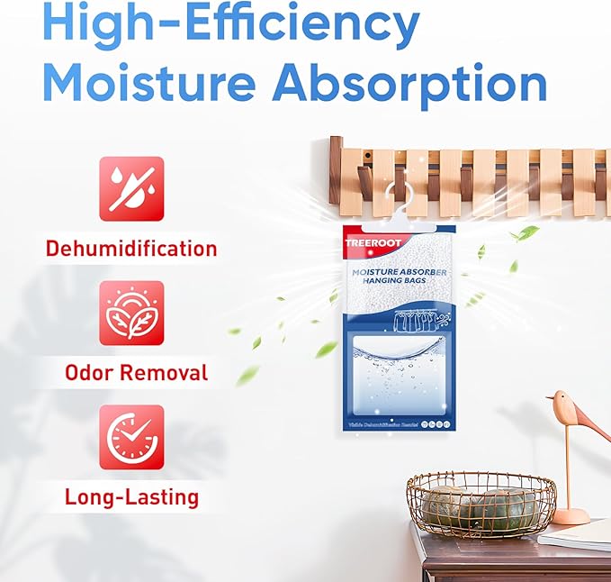 15 Pack Moisture Absorbers for Closet, 16OZ Hanging Closet Dehumidifier Bags - Image 3