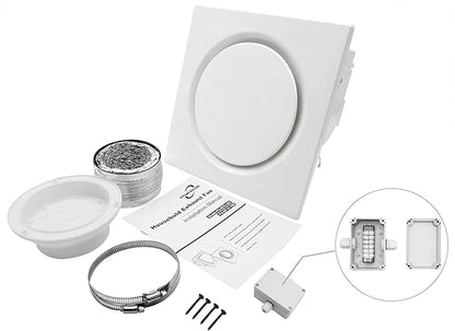 Bathroom Fan Ultra-Quiet Bathroom Ventilation, Exhaust Fan, 123CFM 0.7 Sones 40W - Image 6
