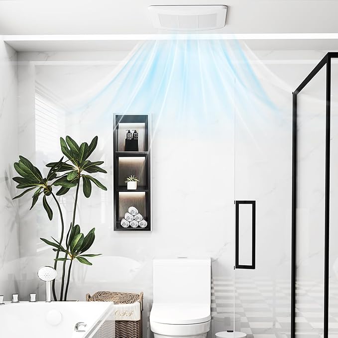 COSTWAY Bathroom Exhaust Fan, 50/80/110 CFM Ceiling Mount Exhaust Ventilation - Image 2