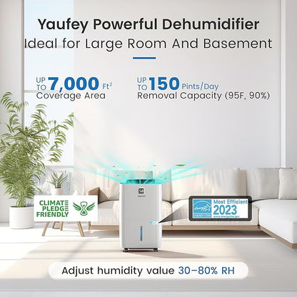 Yaufey 150 Pints Energy Star Dehumidifier - Image 2