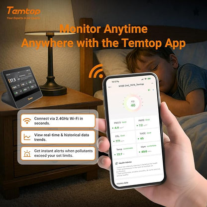 Temtop M100 2nd Gen Air Quality Monitor - Image 4