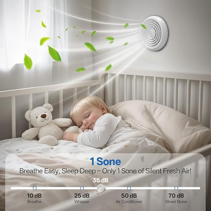 4inch Exhaust Fan, 110 CFM Wall Mounted Vent Fan, 1.0 Sone Quiet, Windows - Image 6