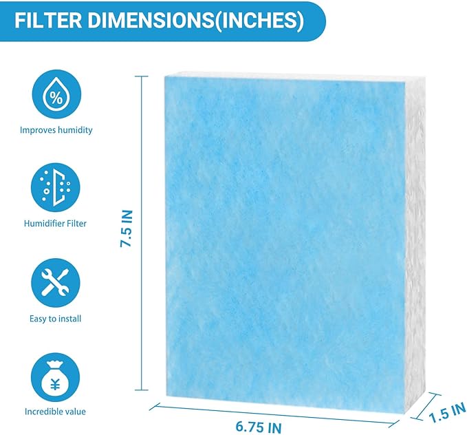 Lemige 6 Pack HFT600 Humidifier Filters T Compatible - Image 6