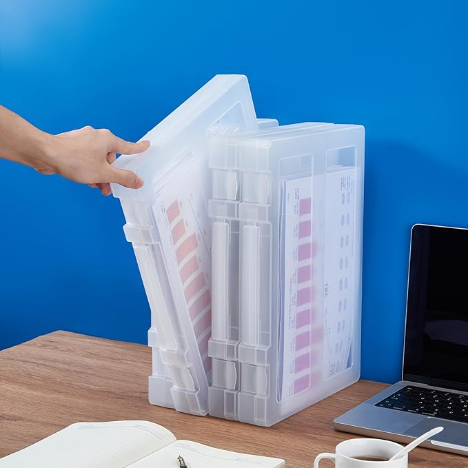 4 Pack Large A4 Paper document Box, Arts Supply Storage Organizer Box Scrapbook - Image 7