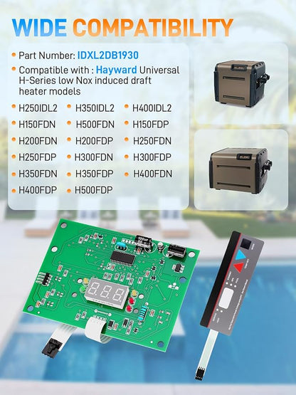 IDXL2DB1930 Display Board with Control Panel Keypad Membrane Assembly - Image 2