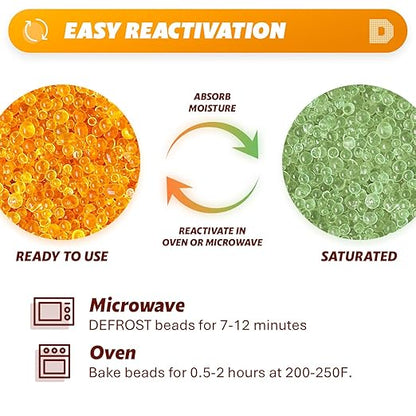 "Dry & Dry" Premium Orange Indicating Silica Gel Desiccant Beads - Image 4