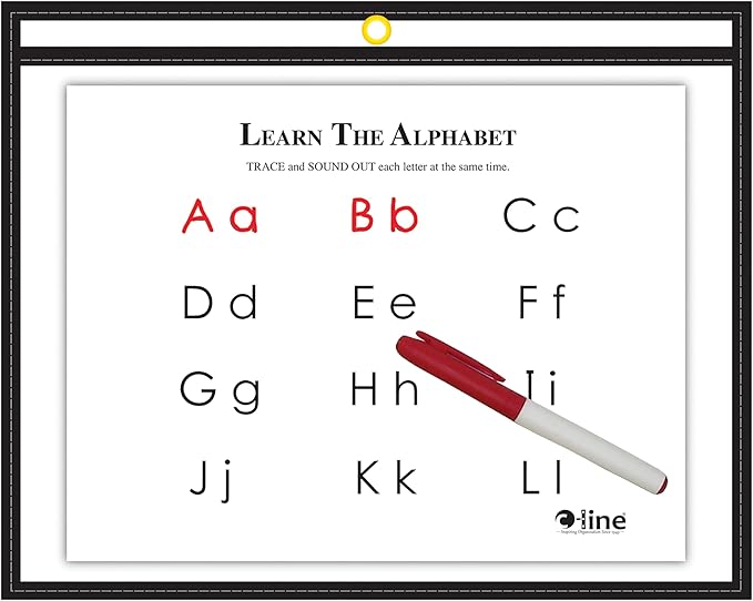 C-Line Reusable Dry Erase Pockets, Horizontal - Image 2