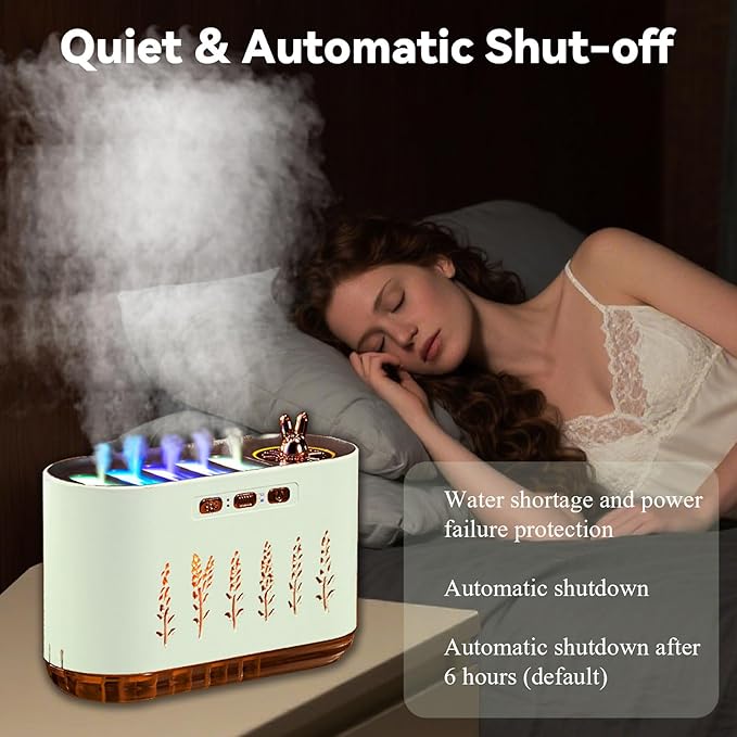 5 Nozzle Cool Mist Humidifier, Music-Sensing Humidifier Diffuser - Image 3