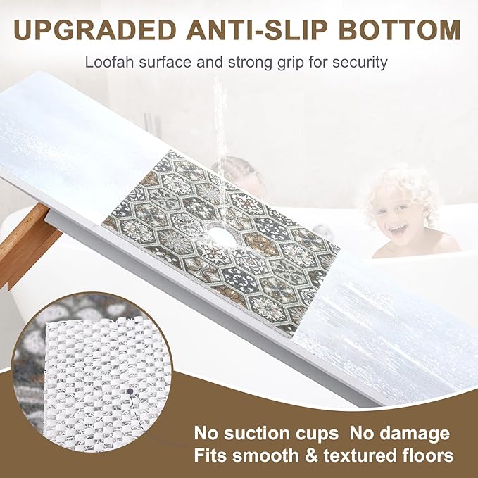 Square Shower Mat Non Slip: 32x32 Inch Extra Large Shower Mats - Image 3