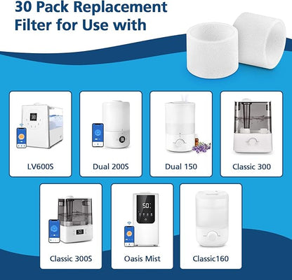 30-Pack Top Fill Humidifier Replacement Filters - Image 2