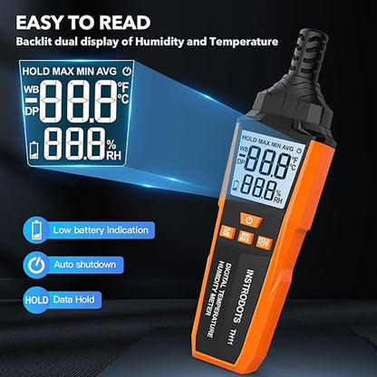 Temperature Humidity Meter, High Precision Digital Hygrometer - Image 4