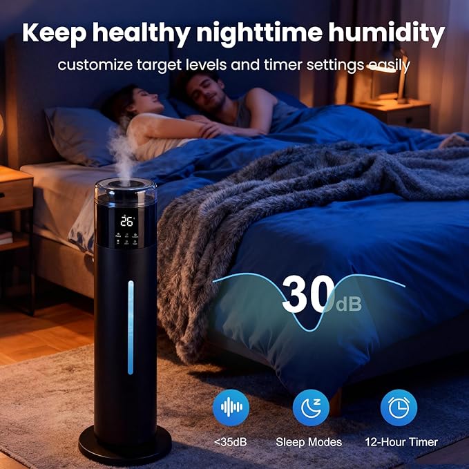 Large Humidifier for Bedroom, 8L/2.1Gal Ultrasonic Cool Mist, Remote control - Image 6