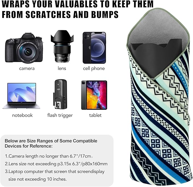 19.6 in Camera Wrap With Pouch, Lens Protective Wrap, Anti-scratch Anti-dust - Image 2