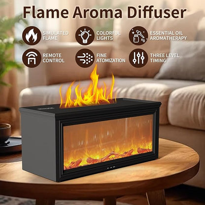 Flame Effect Essential Oil Diffuser - 280ML Ultrasonic Aromatherapy Diffuser - Image 3