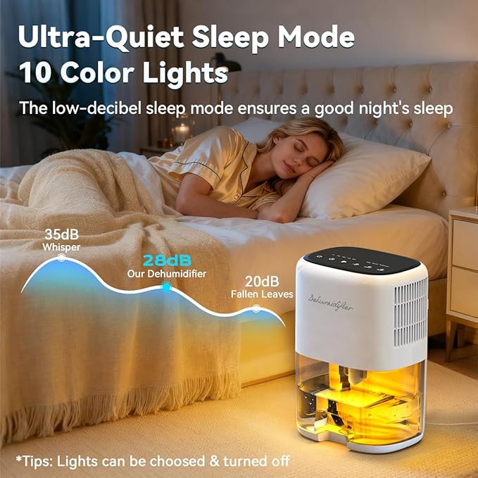 Small Dehumidifier for Home 44OZ Quiet - Image 4