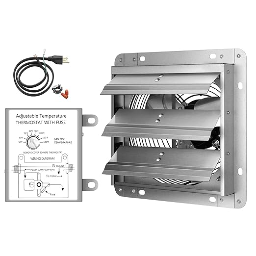 Simple Deluxe 24 Inch Wall Mounted Shutter Exhaust Fan by SimpleDeluxe