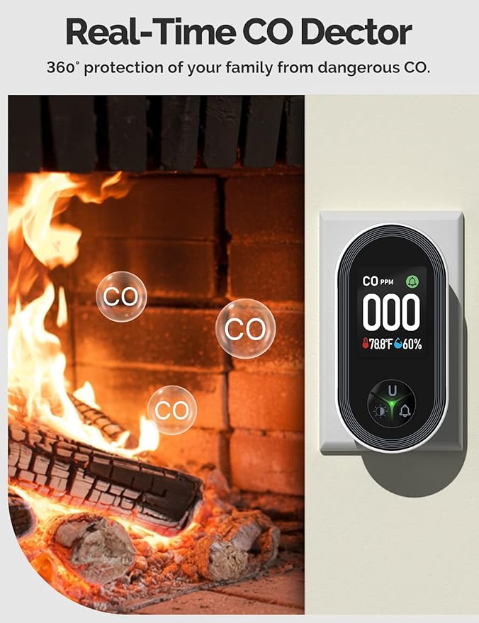 3IN1 Carbon Monoxide Detector Combination Plug in, CO Monitor - Image 2