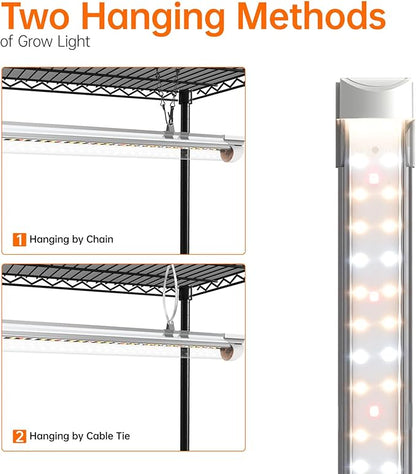 Bstrip Plant Shelf with Grow Light, 5 Tier Large Tall Plant Stand with 3FT T8 - Image 5