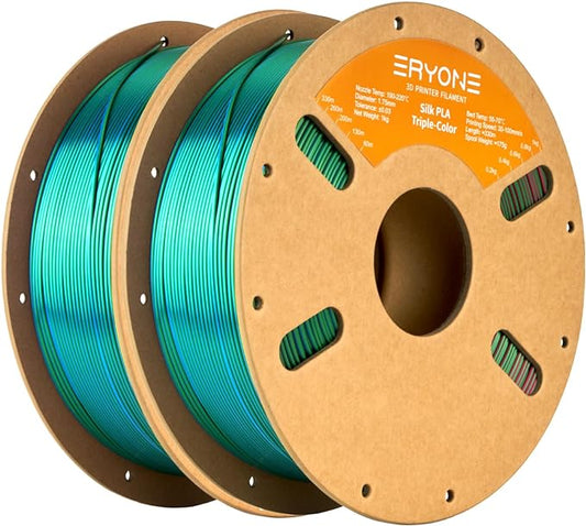 ERYONE Silk Tri Color PLA Filament 3D Printer 1.75mm +/- 0.03mm by ERYONE