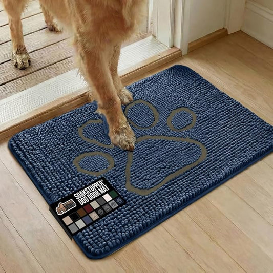 GORILLA GRIP SOAKSTOPPER Dog Door Mat, Machine Washable Rug Absorbent Doormat by GorillaGrip