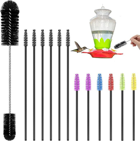 37 Pieces Hummingbird Feeder Cleaning Brush 3 Size Mini Nylon Tube Brushes Set by Perthlin