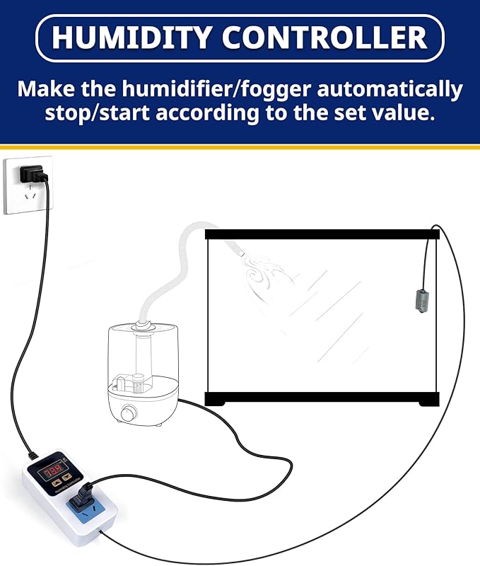 Reptile Humidity Controller, Keeps Reptile Foggers Running Only Within the - Image 2