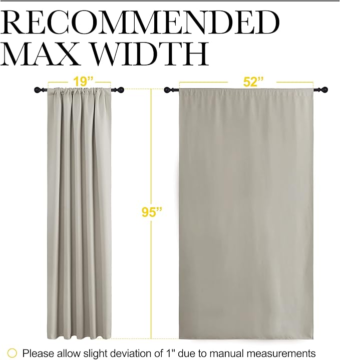 NICETOWN Blackout Curtains for Living Curtains, Room Darkening Window Curtain - Image 7